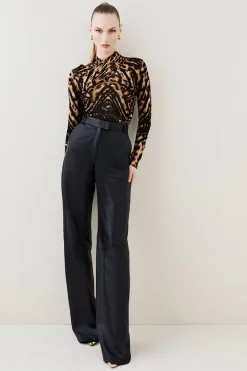 Top 10 🥰 Karen Millen Embellished Twist Slinky Jacquard Knit Top - natural 🤩 10 Top 10 🥰 Karen Millen Embellished Twist Slinky Jacquard Knit Top - natural 🤩 -Occasionwear Popular Store bkk04973 natural xl 2