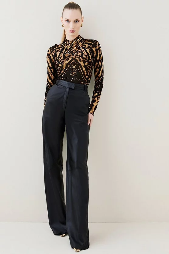 Top 10 🥰 Karen Millen Embellished Twist Slinky Jacquard Knit Top - natural 🤩 5 Top 10 🥰 Karen Millen Embellished Twist Slinky Jacquard Knit Top - natural 🤩 - Image 3