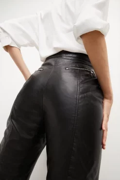 Best reviews of ✨ Karen Millen Leather Moto Biker Trouser 😉 -Occasionwear Popular Store bkk05000 black xl 2