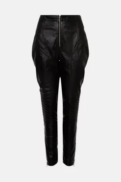 Best reviews of ✨ Karen Millen Leather Moto Biker Trouser 😉 -Occasionwear Popular Store bkk05000 black xl 3