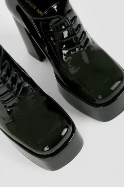 Best reviews of 🛒 Karen Millen Patent Leather Platform Lace Up 👟 Shoe Boot - black 🔥 -Occasionwear Popular Store bkk05075 black xl 3