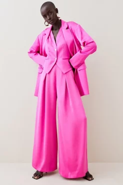 Best deal 👍 Karen Millen Satin Back Crepe Wide Leg Trouser 😍