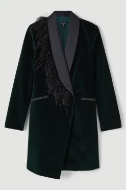 Top 10 😉 Karen Millen Velvet Feather Detail Blazer Mini 👗 Dress ✔️ 13 Top 10 😉 Karen Millen Velvet Feather Detail Blazer Mini 👗 Dress ✔️ -Occasionwear Popular Store bkk05091 forest xl 3