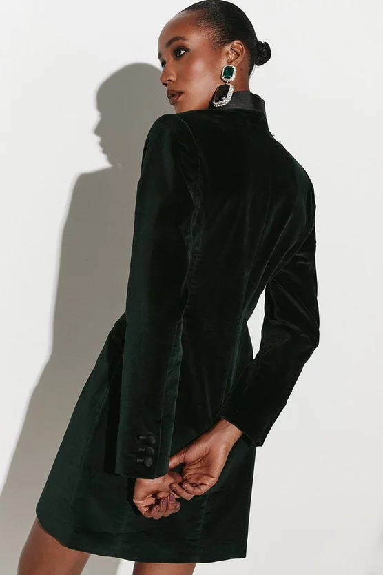 Top 10 😉 Karen Millen Velvet Feather Detail Blazer Mini 👗 Dress ✔️ 8 Top 10 😉 Karen Millen Velvet Feather Detail Blazer Mini 👗 Dress ✔️ - Image 6