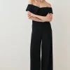 Best Sale ❤️ Karen Millen Tailored Bardot Wide Leg Jumpsuit 😀 -Occasionwear Popular Store bkk05094 black xl