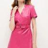 Deals ✨ Karen Millen Leather Tab Detail Aline Mini 👗 Dress 😀 2 Deals ✨ Karen Millen Leather Tab Detail Aline Mini 👗 Dress 😀 -Occasionwear Popular Store bkk05099 hot20pink xl