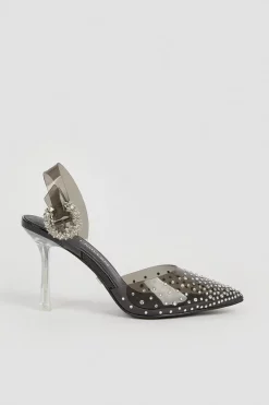 Outlet π₯° Karen Millen Vinyl Crystal Embellished Sling Back π Shoes π 12 Outlet π₯° Karen Millen Vinyl Crystal Embellished Sling Back π Shoes π -Occasionwear Popular Store bkk05231 black xl 2