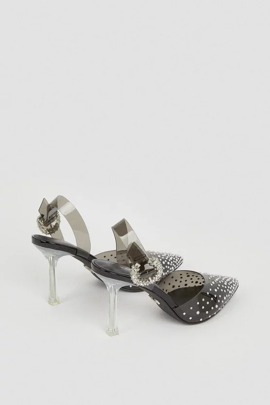 Outlet π₯° Karen Millen Vinyl Crystal Embellished Sling Back π Shoes π 8 Outlet π₯° Karen Millen Vinyl Crystal Embellished Sling Back π Shoes π - Image 6