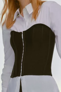 Flash Sale 😀 Karen Millen Bandage Corset Knit Top 🥰 -Occasionwear Popular Store bkk05251 black xl 4