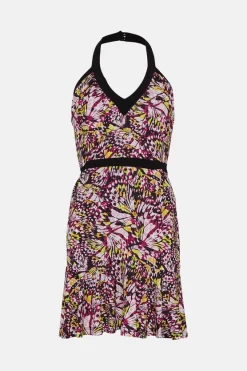 Deals 😍 Karen Millen Butterfly Print Drape Jersey Mini Sundress 🎉 -Occasionwear Popular Store bkk05261 pink xl 3