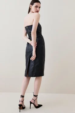 Promo โค๏ธ Karen Millen Leather Bandeau Pencil Midi ๐ Dress ๐ฅ 14 Promo โค๏ธ Karen Millen Leather Bandeau Pencil Midi ๐ Dress ๐ฅ -Occasionwear Popular Store bkk05268 black xl 4