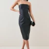 Discount 😉 Karen Millen Petite Leather Bandeau Pencil Midi 👗 Dress - black 👏 -Occasionwear Popular Store bkk05275 black xl