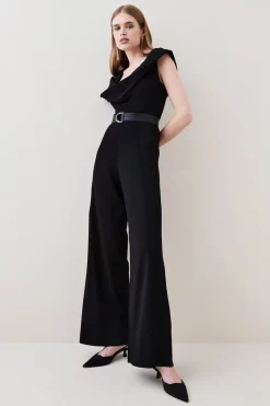 Deals 🎁 Karen Millen Hooded Knit Jumpsuit - black 🎉 -Occasionwear Popular Store bkk05334 black xl 2