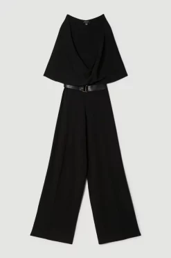 Deals 🎁 Karen Millen Hooded Knit Jumpsuit - black 🎉 -Occasionwear Popular Store bkk05334 black xl 4