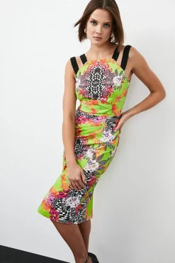 Flash Sale ๐งจ Karen Millen Italian Stretch Optical Floral Midi ๐ Dress โ๏ธ 11 Flash Sale ๐งจ Karen Millen Italian Stretch Optical Floral Midi ๐ Dress โ๏ธ -Occasionwear Popular Store bkk05469 green xl 2