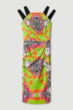 Flash Sale ๐งจ Karen Millen Italian Stretch Optical Floral Midi ๐ Dress โ๏ธ 12 Flash Sale ๐งจ Karen Millen Italian Stretch Optical Floral Midi ๐ Dress โ๏ธ -Occasionwear Popular Store bkk05469 green xl 3