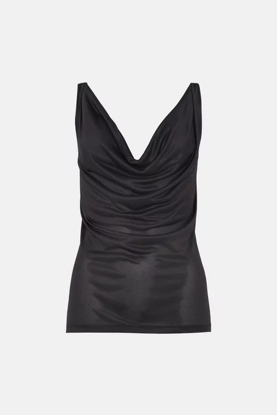 Cheap 🎁 Karen Millen Slinky Cowl Neck Diamante Trim Jersey Top 🔥 6 Cheap 🎁 Karen Millen Slinky Cowl Neck Diamante Trim Jersey Top 🔥 - Image 4