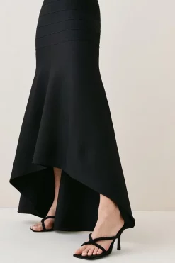 Best Sale 🎉 Karen Millen Feather Detail Bandage Bardot Maxi 👗 Dress ✨ -Occasionwear Popular Store bkk05549 black xl 1