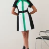 Wholesale 🔥 Karen Millen Compact Stretch Biker Colour Block Mini 👗 Dress - multi ✨ -Occasionwear Popular Store bkk05553 multi xl