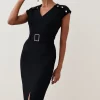 Hot Sale ๐ฏ Karen Millen Structured Crepe Belted Forever Midi ๐ Dress ๐ 2 Hot Sale ๐ฏ Karen Millen Structured Crepe Belted Forever Midi ๐ Dress ๐ -Occasionwear Popular Store bkk05569 black xl