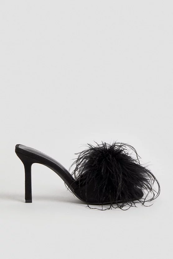 Wholesale ๐ Karen Millen Feather Detail Heeled Mule ๐ 5 Wholesale ๐ Karen Millen Feather Detail Heeled Mule ๐ - Image 3