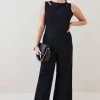 Wholesale ❤️ Karen Millen Plus Size Structured Crepe Cut Out Jumpsuit - black 🧨 2 Wholesale ❤️ Karen Millen Plus Size Structured Crepe Cut Out Jumpsuit - black 🧨 -Occasionwear Popular Store bkk05598 black xl