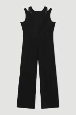 Wholesale ❤️ Karen Millen Plus Size Structured Crepe Cut Out Jumpsuit - black 🧨 11 Wholesale ❤️ Karen Millen Plus Size Structured Crepe Cut Out Jumpsuit - black 🧨 -Occasionwear Popular Store bkk05598 black xl 3