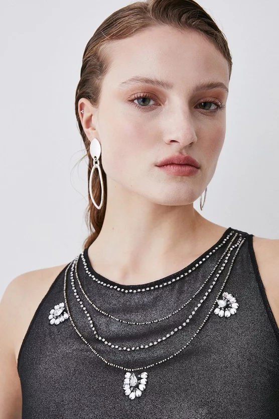 Best reviews of ๐ Karen Millen Crystal Embellished Metallic Sheer Mini ๐ Dress - black ๐ 4 Best reviews of ๐ Karen Millen Crystal Embellished Metallic Sheer Mini ๐ Dress - black ๐ - Image 2