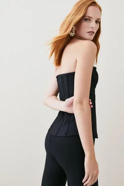 Hot Sale ⭐ Karen Millen Bandage Corset Mesh Zip Detail Top 🤩 -Occasionwear Popular Store bkk05677 black xl 4