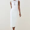 Cheapest 🧨 Karen Millen Corset Bandage Mesh Detail Midi 👗 Dress - cream ✨ -Occasionwear Popular Store bkk05681 cream xl