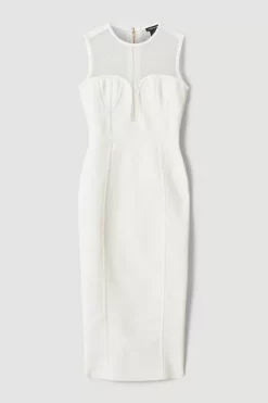 Cheapest ๐งจ Karen Millen Corset Bandage Mesh Detail Midi ๐ Dress - cream โจ 10 Cheapest ๐งจ Karen Millen Corset Bandage Mesh Detail Midi ๐ Dress - cream โจ -Occasionwear Popular Store bkk05681 cream xl 3