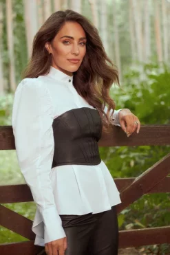 Cheap โค๏ธ Karen Millen Lydia Millen Leather Corset Top ๐