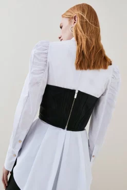 Cheap ❤️ Karen Millen Lydia Millen Leather Corset Top 🔔 -Occasionwear Popular Store bkk05712 black xl 4