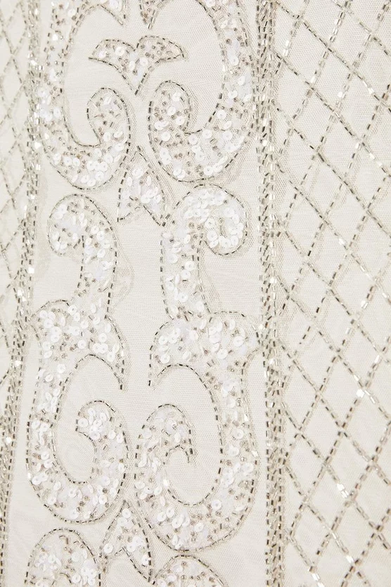 Best deal 🎉 Karen Millen Embellished Kimono Sleeve Beaded Mini 👗 Dress - iridescent 💯 7 Best deal 🎉 Karen Millen Embellished Kimono Sleeve Beaded Mini 👗 Dress - iridescent 💯 - Image 5