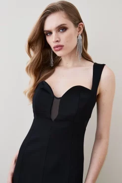 Wholesale 🎁 Karen Millen Italian Jersey Contour Column Mini 👗 Dress - black 🛒 -Occasionwear Popular Store bkk05806 black xl 1