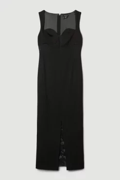 Wholesale 🎁 Karen Millen Italian Jersey Contour Column Mini 👗 Dress - black 🛒 -Occasionwear Popular Store bkk05806 black xl 3