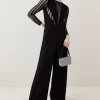 Best deal 🌟 Karen Millen Contrast Lace Detail Ponte Jumpsuit - black ⭐ 1 Best deal 🌟 Karen Millen Contrast Lace Detail Ponte Jumpsuit - black ⭐ -Occasionwear Popular Store bkk05863 black xl