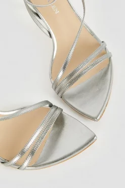 Top 10 ๐คฉ Karen Millen Leather Strappy Pointed Classic Heel - silver โค๏ธ 12 Top 10 ๐คฉ Karen Millen Leather Strappy Pointed Classic Heel - silver โค๏ธ -Occasionwear Popular Store bkk05896 silver xl 3