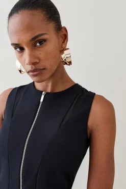 Outlet ๐ฏ Karen Millen Mesh Contour Zip Front Mini ๐ Dress - black ๐ 12 Outlet ๐ฏ Karen Millen Mesh Contour Zip Front Mini ๐ Dress - black ๐ -Occasionwear Popular Store bkk05945 black xl 4