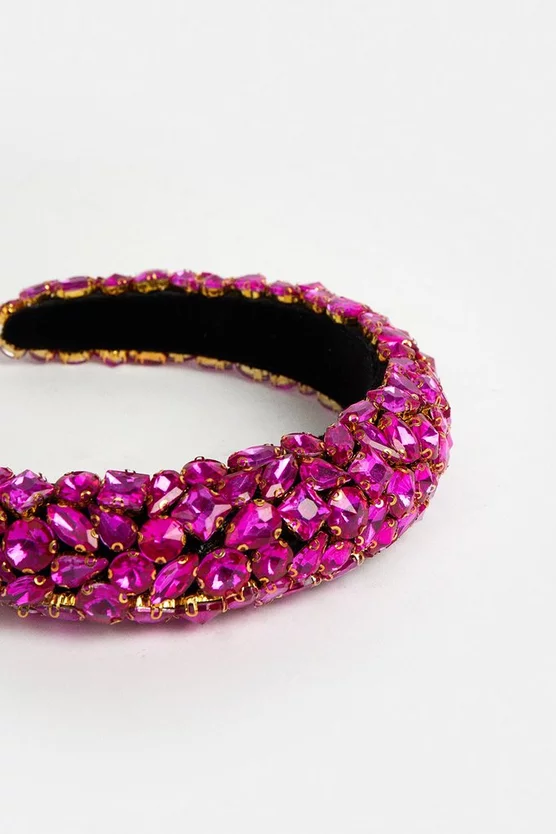 Budget ✨ Karen Millen Jewelled Detail Headband - pink 😀 5 Budget ✨ Karen Millen Jewelled Detail Headband - pink 😀 - Image 3