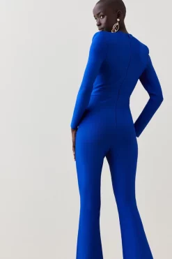 Brand new 😉 Karen Millen Bandage Long Sleeve Knitted Jumpsuit 😀 -Occasionwear Popular Store bkk05965 cobalt xl 2