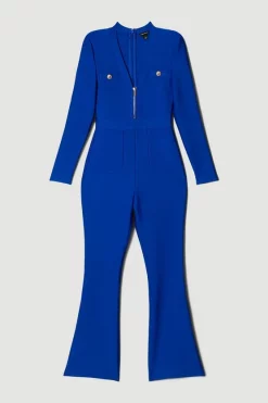 Brand new 😉 Karen Millen Bandage Long Sleeve Knitted Jumpsuit 😀 -Occasionwear Popular Store bkk05965 cobalt xl 3