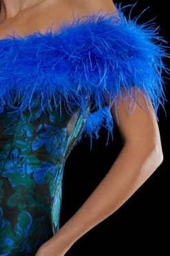 Deals ๐ฅ Karen Millen Jacquard Feather Trim Bardot Mini ๐ Dress - blue ๐คฉ 13 Deals ๐ฅ Karen Millen Jacquard Feather Trim Bardot Mini ๐ Dress - blue ๐คฉ -Occasionwear Popular Store bkk06033 blue xl 4