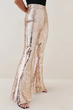 Coupon ๐ Karen Millen Sequin Tailored Flared Trouser - gold โ๏ธ 9 Coupon ๐ Karen Millen Sequin Tailored Flared Trouser - gold โ๏ธ -Occasionwear Popular Store bkk06055 gold xl 1
