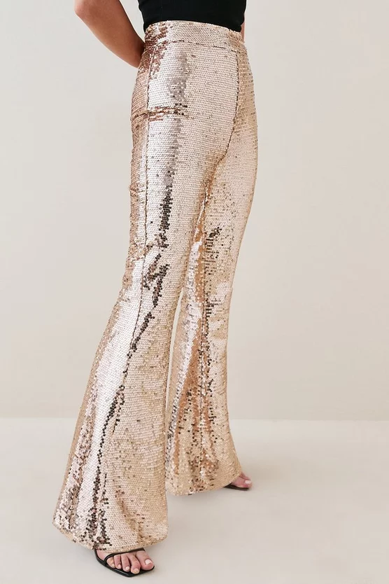 Coupon ๐ Karen Millen Sequin Tailored Flared Trouser - gold โ๏ธ 4 Coupon ๐ Karen Millen Sequin Tailored Flared Trouser - gold โ๏ธ - Image 2