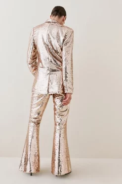 Coupon ๐ Karen Millen Sequin Tailored Flared Trouser - gold โ๏ธ 12 Coupon ๐ Karen Millen Sequin Tailored Flared Trouser - gold โ๏ธ -Occasionwear Popular Store bkk06055 gold xl 4