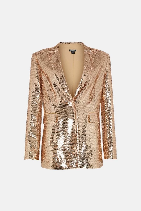Flash Sale 🎁 Karen Millen Sequin Tailored Single Breasted Jacket - gold 👍 7 Flash Sale 🎁 Karen Millen Sequin Tailored Single Breasted Jacket - gold 👍 - Image 5