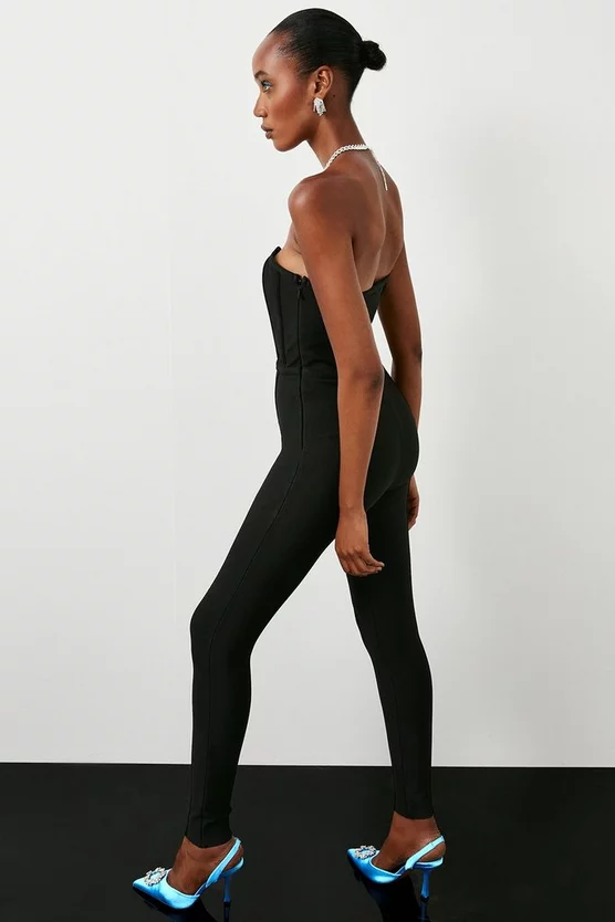 Discount ๐ Karen Millen Knitted Bandage Corset Strapless Jumpsuit - black ๐ 5 Discount ๐ Karen Millen Knitted Bandage Corset Strapless Jumpsuit - black ๐ - Image 3