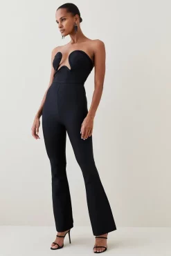 Best deal ⌛ Karen Millen Knitted Bandage Corset Detail Jumpsuit 😉