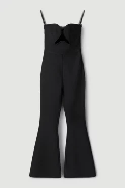 Best deal ⌛ Karen Millen Knitted Bandage Corset Detail Jumpsuit 😉 -Occasionwear Popular Store bkk06097 black xl 3